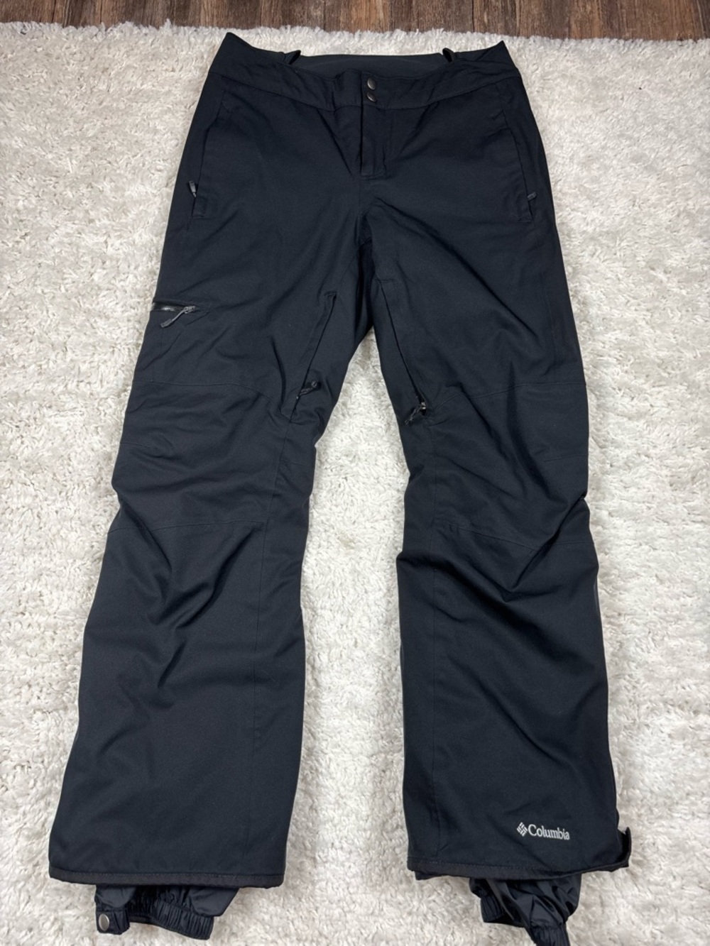 Columbia Omni-Heat Men’s Ski Snow Pants Black Medium Insulated Stretch Waist